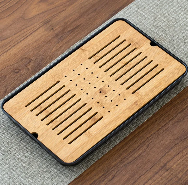 Bamboo Tea Tray Pu\'er tea Tea Board 1PC Drainage Water Storage kung-fu Tea Set Tea Table Chinese Tea Room Board Ceremony Tools