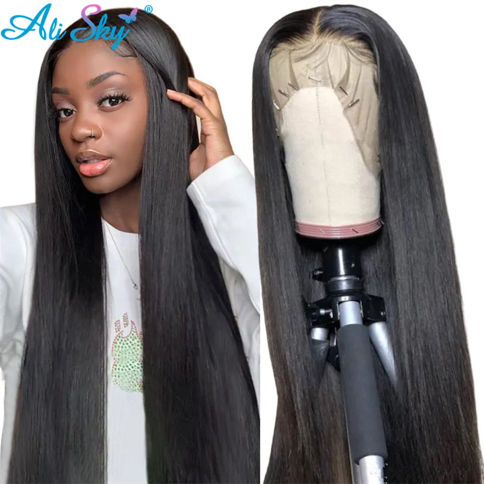 

30 32inch Bone Straight 13x4 Lace Front Human Hair Wigs PrePlucked 4x4 5x5 Lace Closure Wigs For Women 100% Human Hair Natural