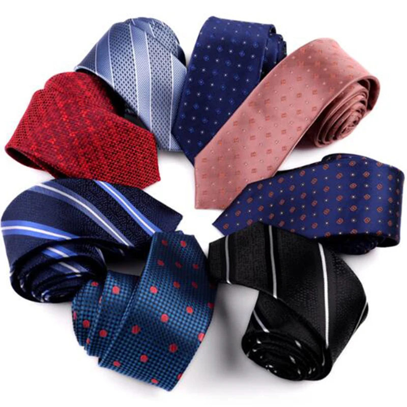 

GUSLESON New Design 6cm Slim Tie For Mens Solid Stripe Printing Necktie Man Formal Business Wedding Dress Accessory Gift Ties