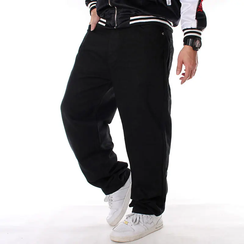 

Loose Jeans Men Denim Pants Straight Oversized Baggy Streetwear Casual Hip Hop Brand Black Wide Leg Trousers Plus Size 30 - 46