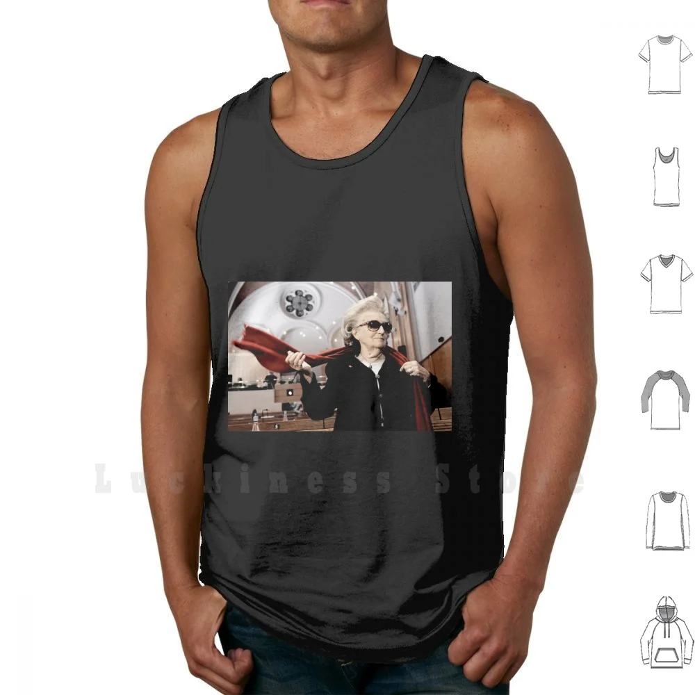 Bernadette Chirac-L'écharpe Tank Tops Vest 100% Cotton Bernadette Chirac Chirac Jacques Chirac Politique Politics France