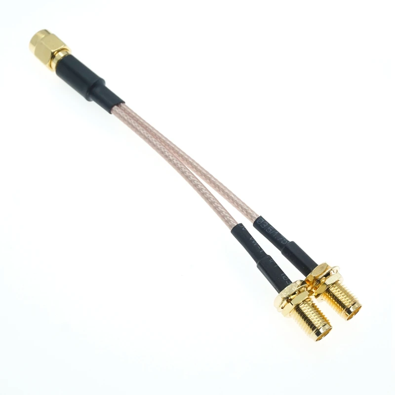 SMA Male to 2X SMA Male Female Jack Plug Y type Splitter Combiner jumper RF Coax Coaxial cable pigtail RG316