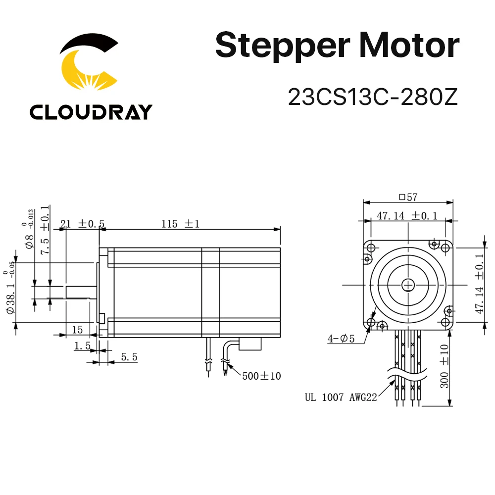 Nema 23 Stepper Motor 115mm 1.3Nm 2.8A 2 Phase Stepper Motor with Brake 4-lead for 3D printer CNC Laser Grind Foam Plasma Cut