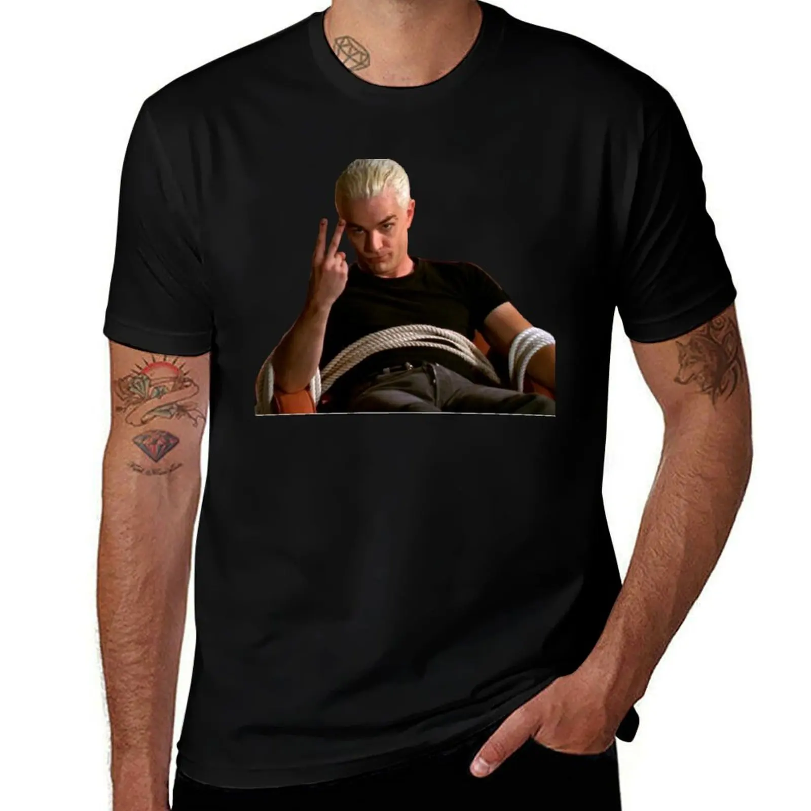 Spike tied up T-Shirt Relaxed Casual Short Sleeve Tee T-Shirt