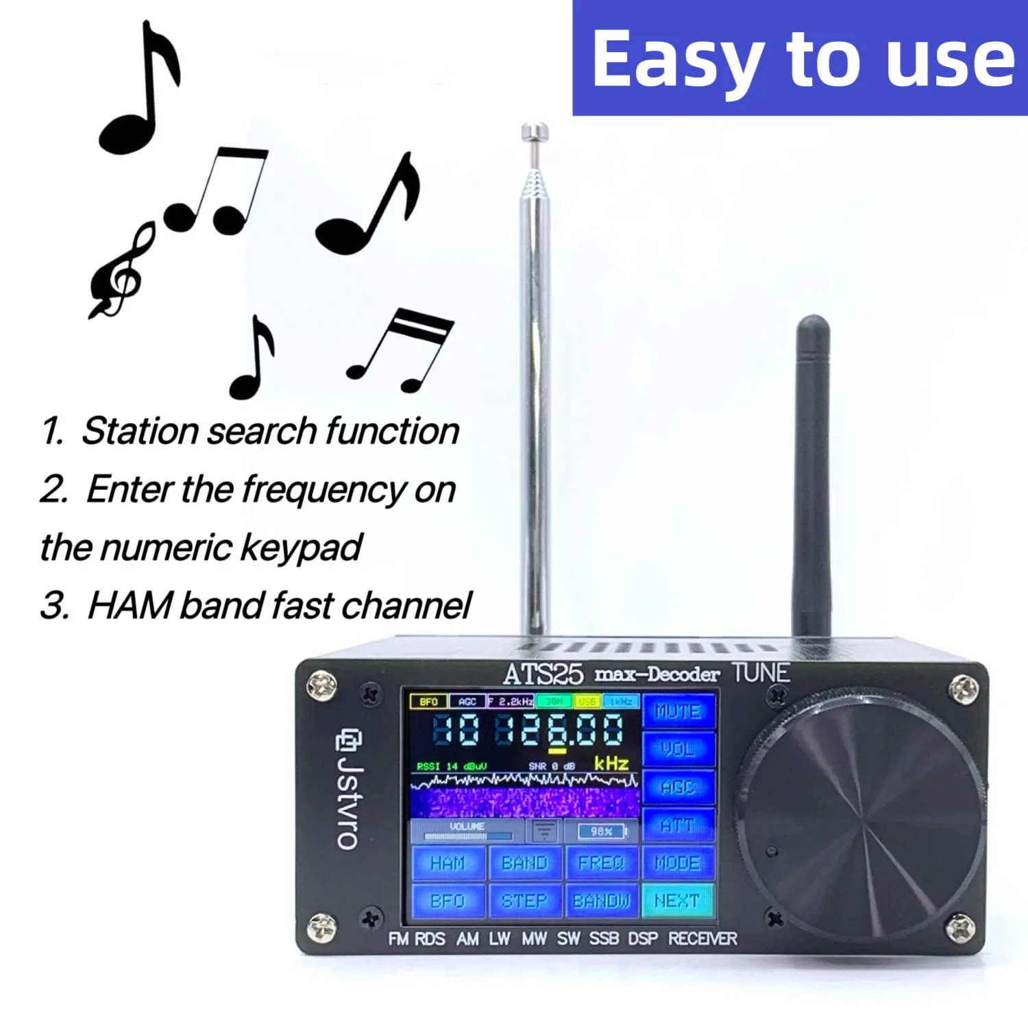 Full-band Radio ATS-25 ATS25 Max-Decoder