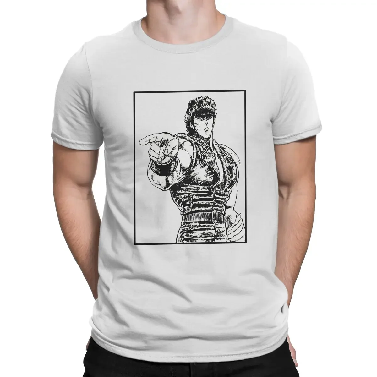 Fist of the North Star Omae Wa Mou Shindeiru Tshirt Graphic Men Tops Vintage Homme Summer Polyester Streetwear Harajuku T Shirt