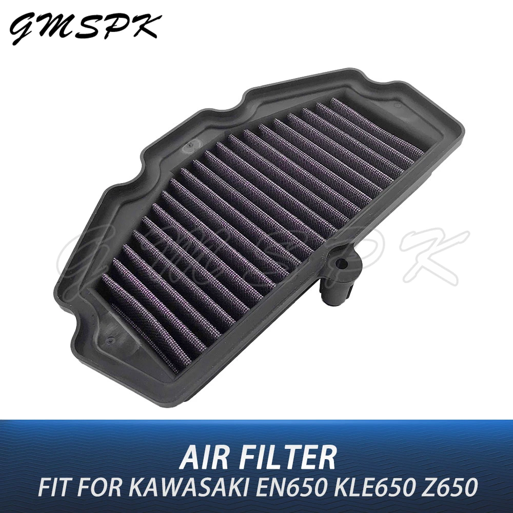 

Motorcycle High Flow Air Filter Fit for Kawasaki EN650 Vulcan-S EN650 Ninja 650 2015-23 KLE650 650 Versys Z650 ER650 Z650RS ABS
