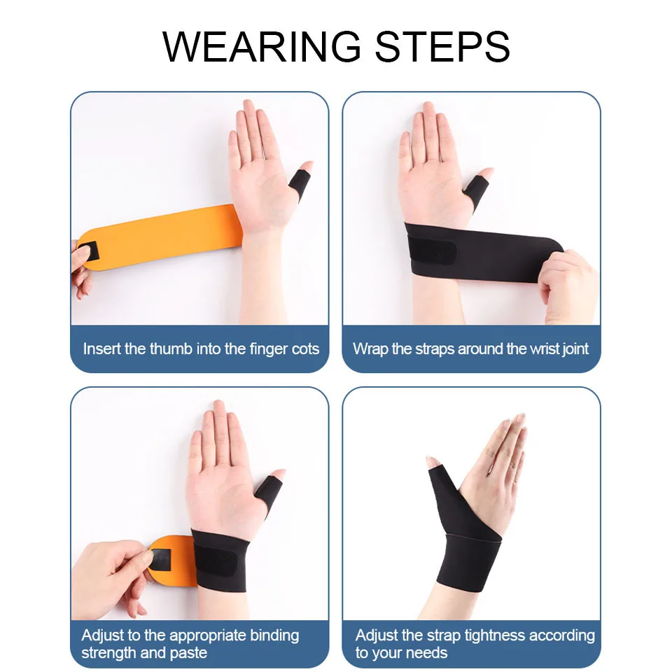 1 قطعة الإبهام ضغط المعصم الحرس المعصم سلالة رقيقة ضوء صالح الإبهام كم المفاصل التواء المعصم وتر غمد كم واقية