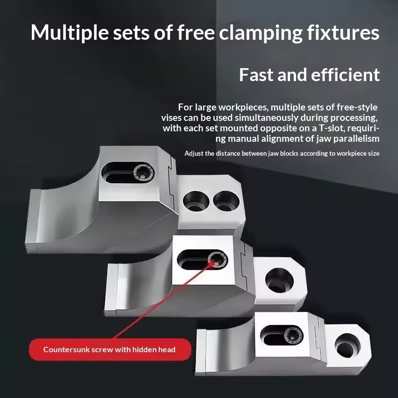 CNC Side Fixture Clamp Fixed Precision Fixtures Clamping OK Vise Vice Frog Clamps Flat End Bench Vice Workholding Fixturing