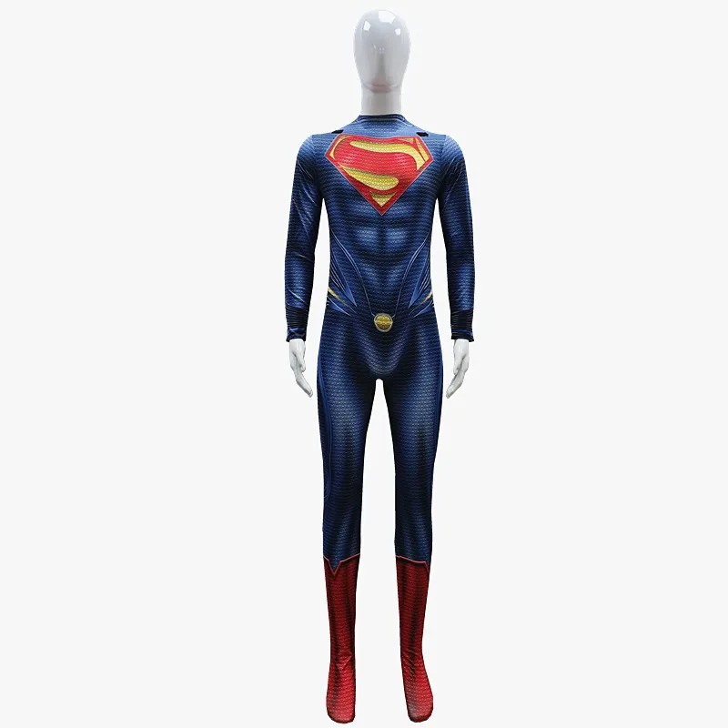 BEAST KINGDOM Movie Superman Man of Steel Batman Cosplay Clark Kent Cosplay Costume Blue Jumpsuit Red Cloak Superman Clothing - view 3