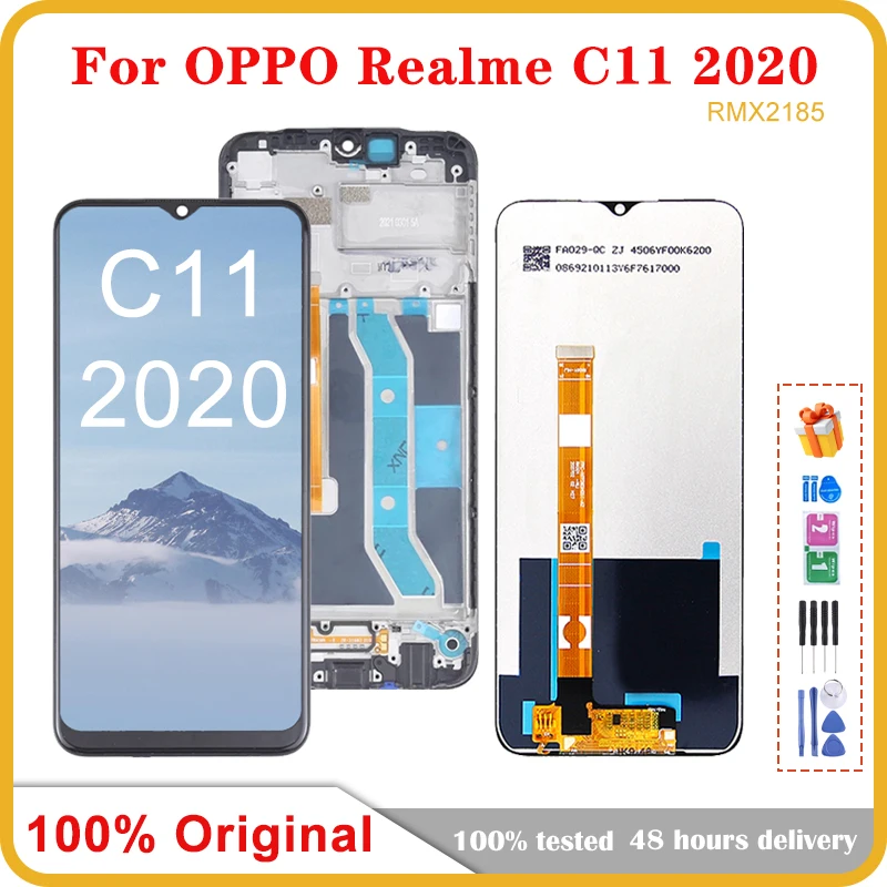 

ЖК-дисплей 6,5 дюйма для OPPO Realme C11 2020 RMX2185, оригинальный дисплей для Realme C11 2020, Замена ЖК-дисплея