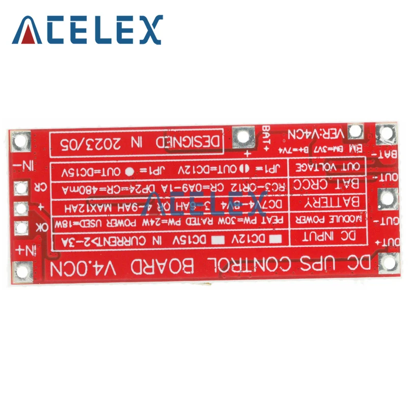 DC 12V/15V 24W 1A UPS Power Supply Module Uninterruptible Power Control Board 2S V4.0CN Charging Step Up Protection Module