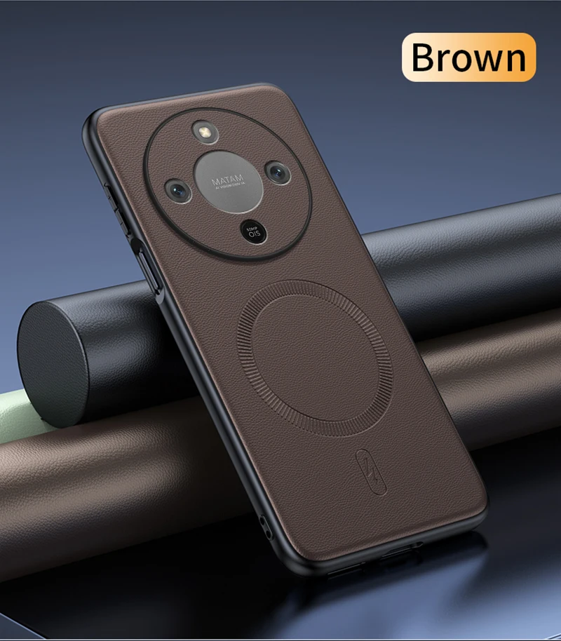 حافظة لهاتف Honor X70 غطاء حماية جلدي مغناطيسي لهاتف Honor X70 مضاد لبصمات الأصابع وغير قابل للانزلاق PC + TPU