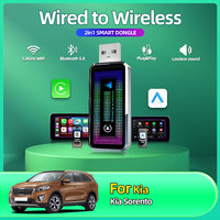 Wired to Wireless Carplay&Android Auto AI Box 2in1 Mini Adapter Plug And Play Dongle Fast Connect Compatible Car For Kia Sorento