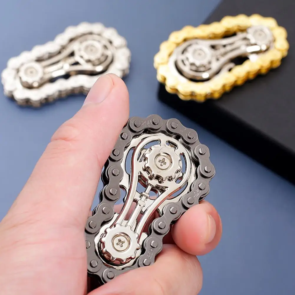 Metal Gear Fidget Spinner Toy For Adults Mechanical Finger Spinner For Stress And Anxiety Relief, Cool Office Desk Accessories