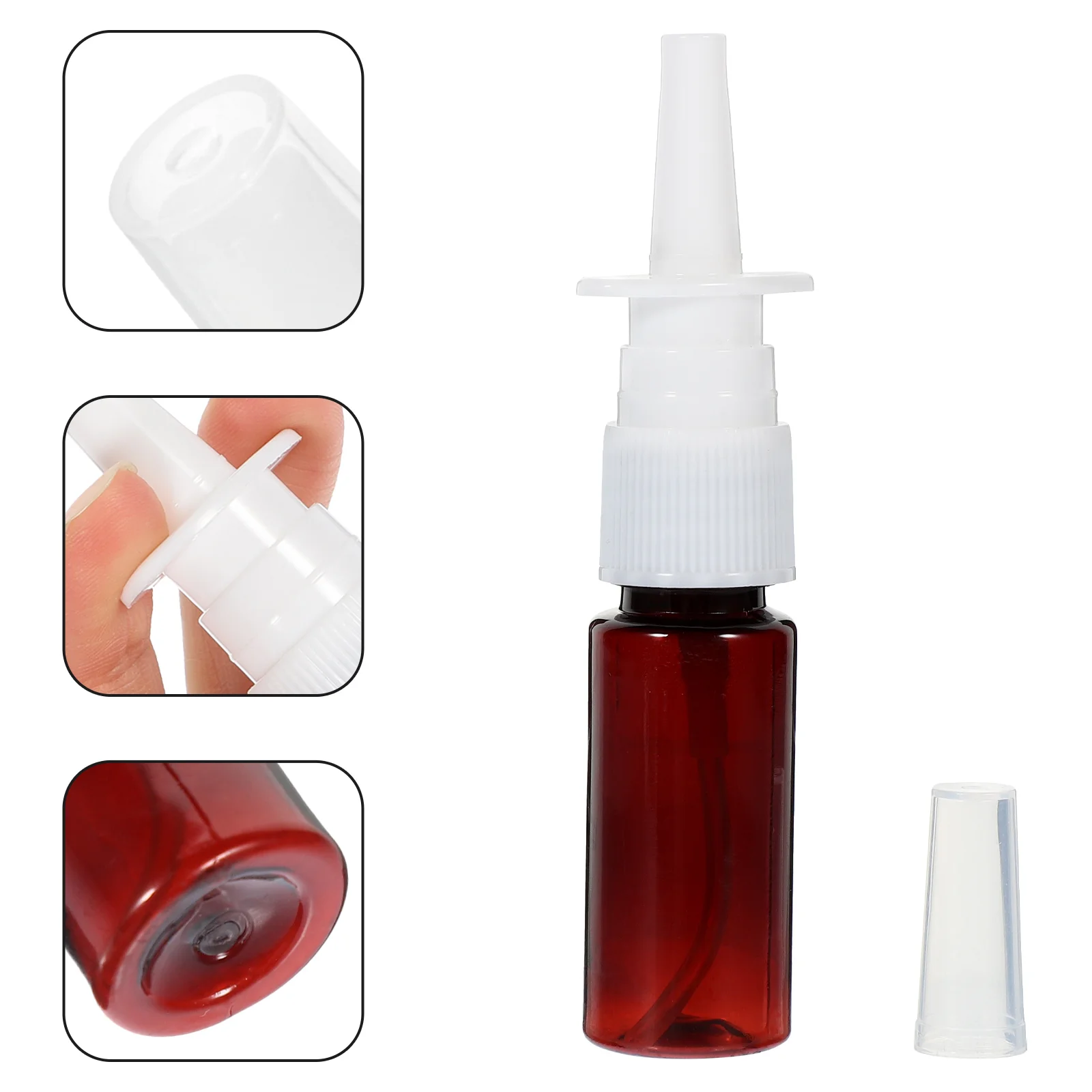 

10 Pcs Nasal Spray Bottle Fine Mist Cups Holder Stand Portable Mini Wand