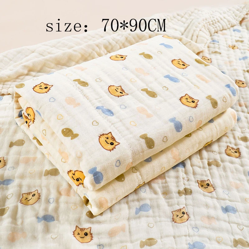 Newborn baby bath towel six layer pure cotton gauze bath towel Class A soft children\'s blanket absorbent newborn baby blanket