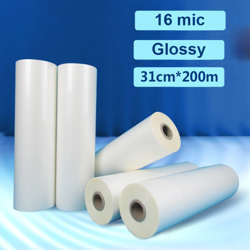 Folie do laminowania na gorąco Bopp, błyszczące/matowe/satynowe/przezroczyste, 100/200M, 16mic 18mic 20mic 27mic 28mic 30mic, rdzeń 1 cal, do laminatorów rolkowych.