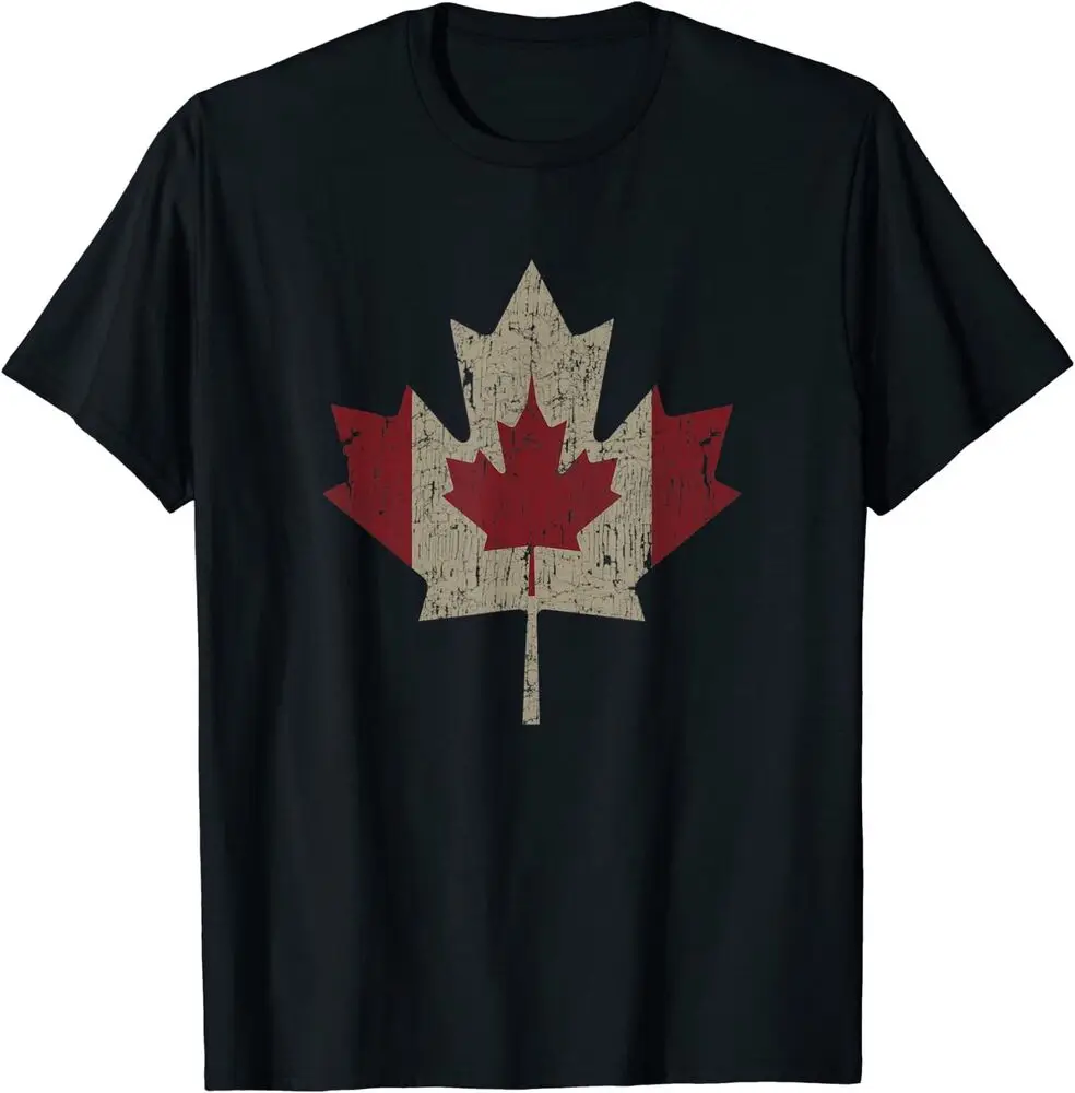 Vintage Canada Flag, Maple Leaf Canadian Pride T-Shirt For Men Clothing Women Tees High Quality 100%Cotton Short Sleeve