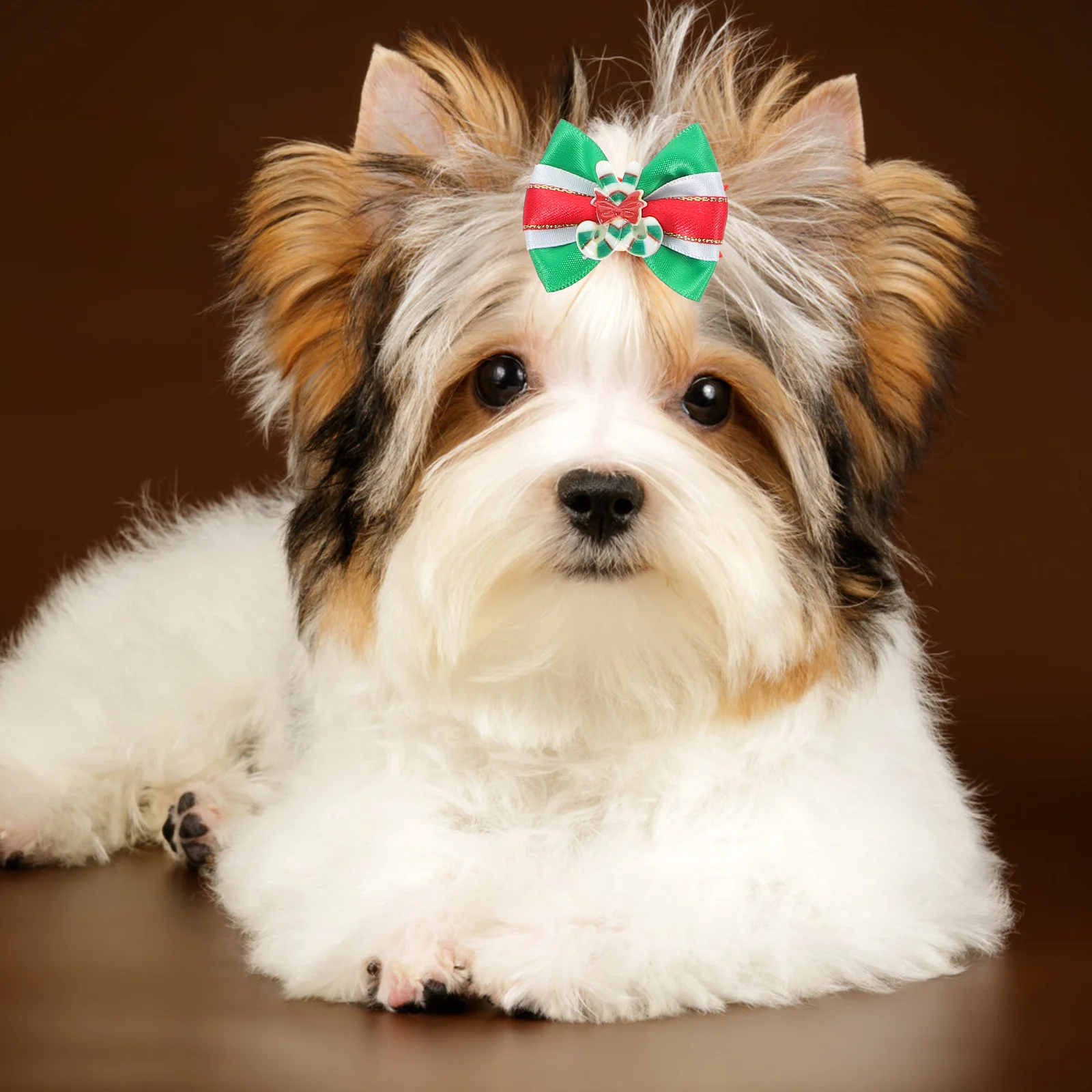 

20pcs Pet Hair Bows For Dogs Christmas Dog Accessories Puppy Bows Small Large Dogs Grooming Decorations Hair Ties Random Styles