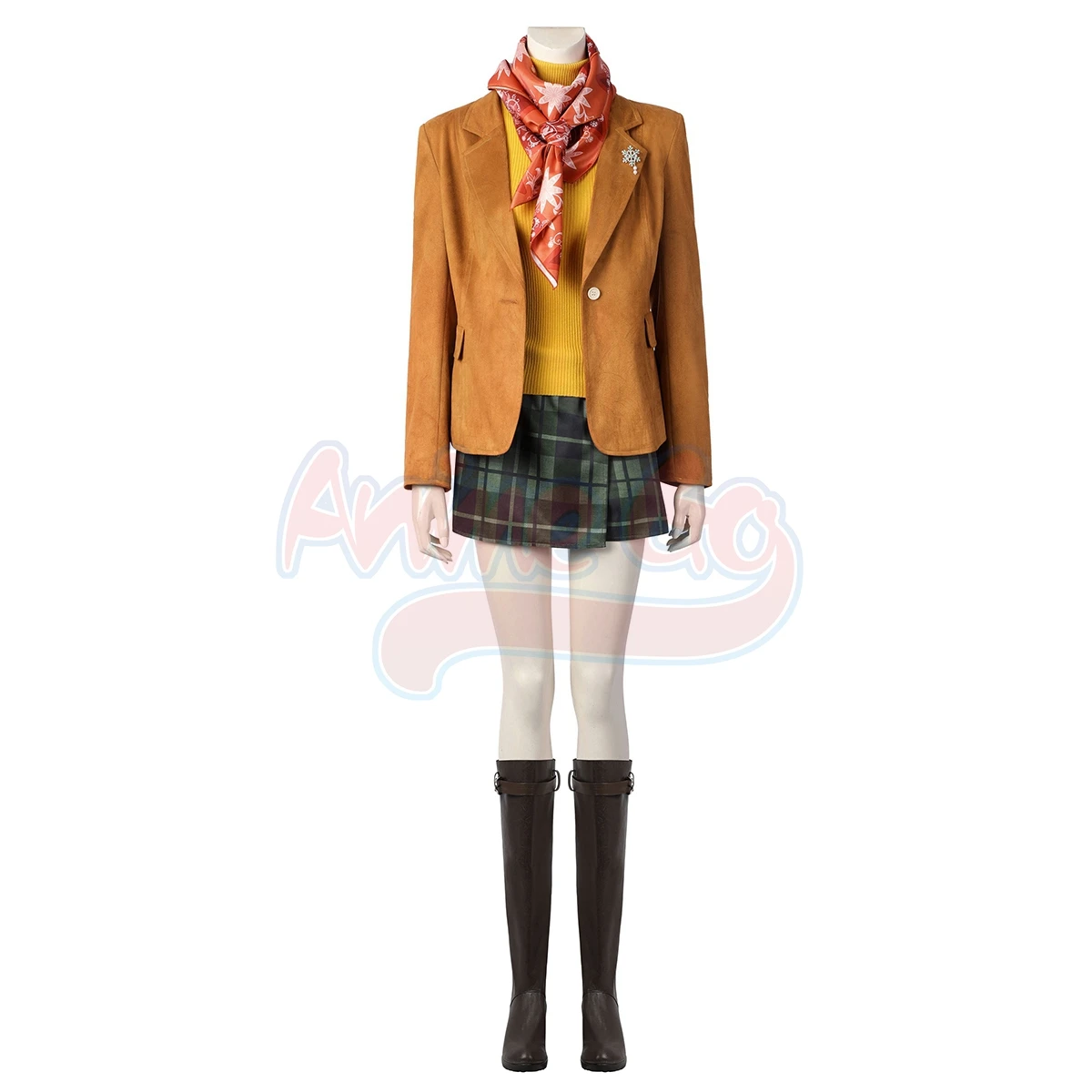 Game Resident 4 Ashley Graham Evil Cos Remake Cosplay Costume Woman Uniform Boots Set C07421