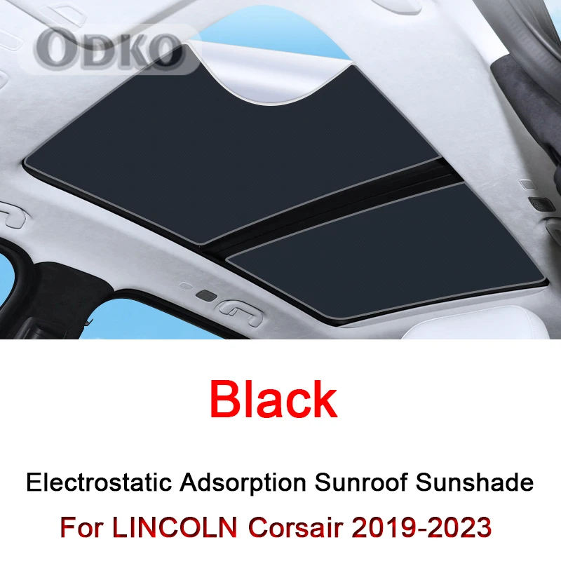 

Car Electrostatic Adsorption Sunroof Sunshade Cover Fit For LINCOLN Corsair 2019-2024 Heat Insulation Skylight Sticker Accessory