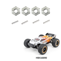 New 4Pcs Metal 12mm Wheel Hex Hub Adapter for HAIBOXING HBX 16889 16889A 16890 901 901A 903 903A 905 RC Car Upgrade Parts