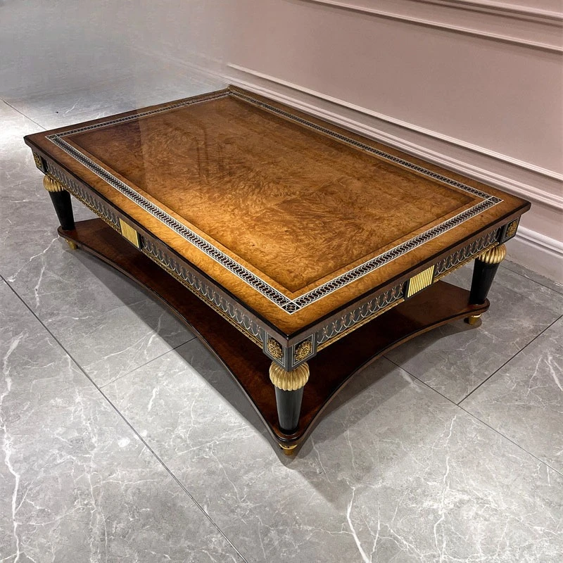 French rectangular coffee table imported peach blossom heart living room sofa coffee table complete furniture