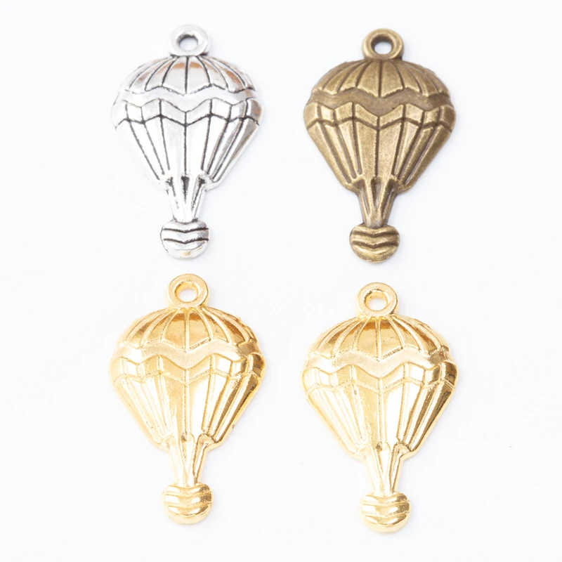 70pcs 17*29MM Fashionable Women's Boutique Antique Bronze Hot Air Balloon Pendant, Summer And Autumn Minimalist Jewelry Accessor