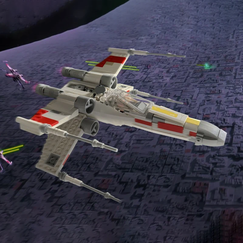 

582pcs MOC Red T65b Starfighter Star Battle Model Building Blocks Architecture Toys Christmas Gift Education DIY Creative Brick