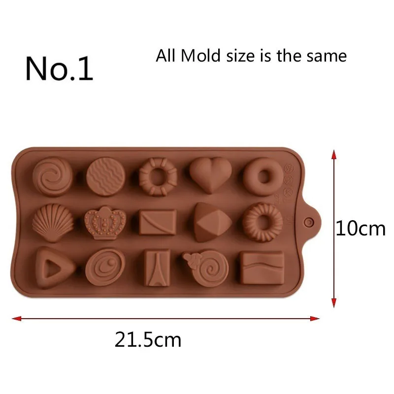 29 style Silicone Chocolate Mold 3D Baking Mold Fun Baking Tools For Jelly Candy Numbers Fruit Cake Kitchen Gadgets DIY Homemade