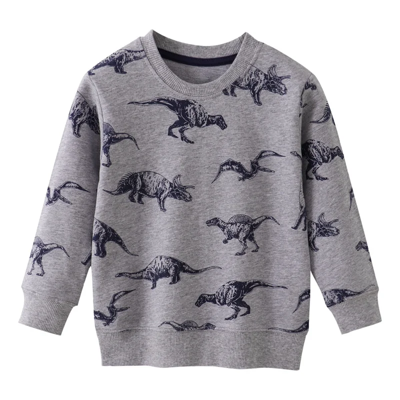 

Jumping Meters 2-7T Animals Boys Sweatshirts With Dinosaurs Print Fashion Children's Clothing Baby Kids Hooded Shirts For Autumn