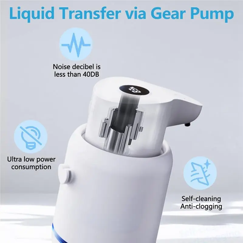 CYCLI-Automatic Touchless Foaming Soap Dispenser For Kitchen 420Ml 4 Level Adjustable Rechargeable Electric Wall Mount B