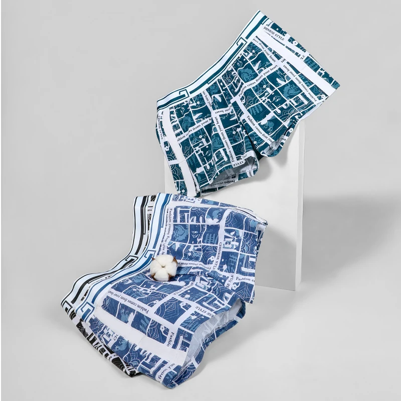 1pc männer unterwäsche männer baumwolle lose platz atmungsaktive trend pfeil hosen große größe komfortable sommer jungen boxershorts