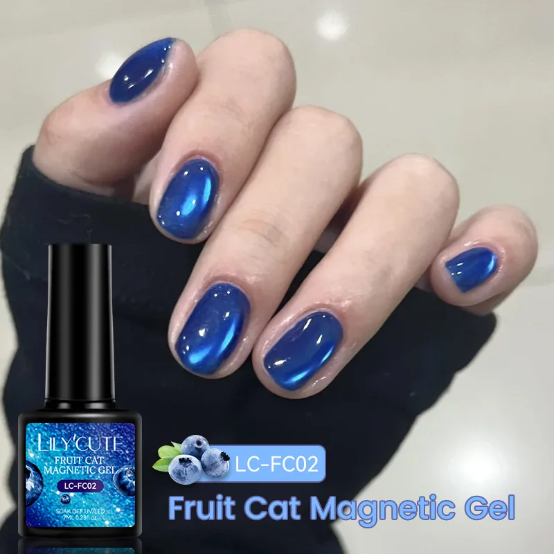 LILYCUTE 7 мл фруктовый виноград фиолетовый кот магнитный гель-лак для ногтей Vernis полуперманентный замачиваемый красочный гель-лак принадлежности для ногтей