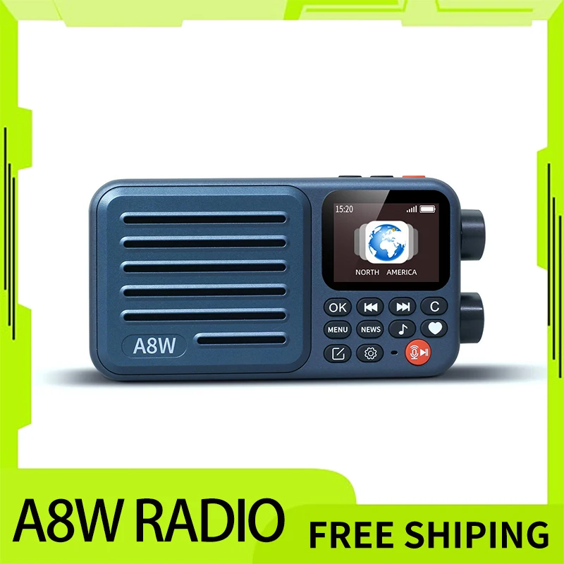 Chaoyuan A8W Radio All-Band FM Radio Card IPS Screen CHOYONG A8W Portable Outdoor Speaker Global Radio Receiver Custom Gifts