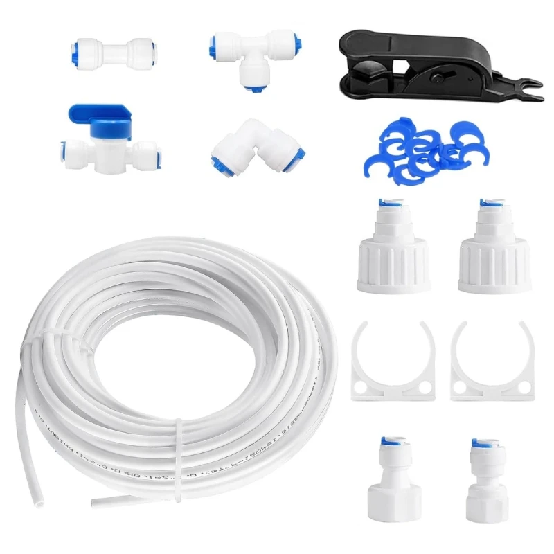 15m Water Supplys Set Water Inlets Pipe Easy Installation Universal Pipe Set 15m Tubing Plastic Material for Refrigerator