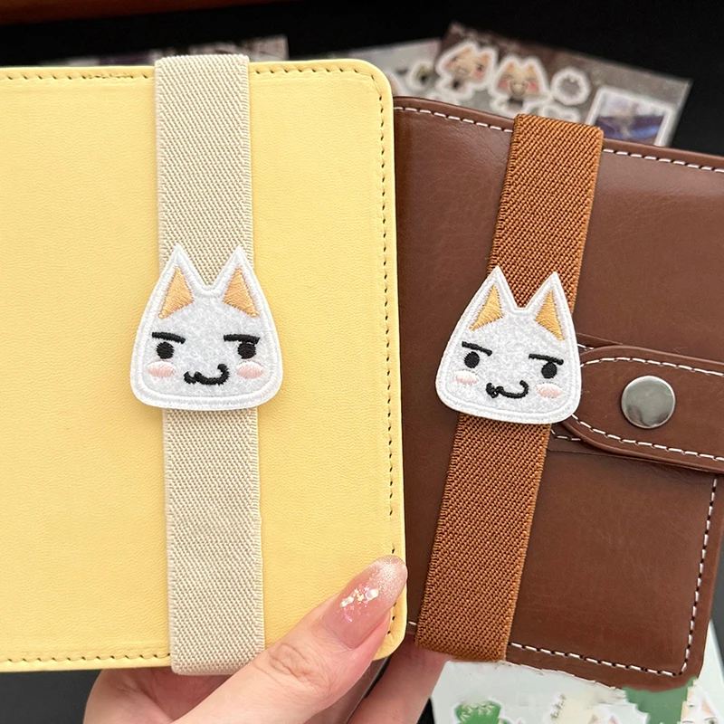 Cinghie decorative per notebook con gattino cartone animato Cinghie elastiche per notebook a fogli mobili Corda per legare Tracolla per raccoglitore Cinghia per notebook di alta qualità
