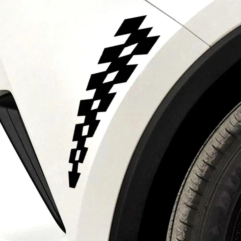 2P Car Stickers Checker Flag F1 Racing JDM Reflective Decals For Scratch Wing Fender Rearview Mirrors Bumper Motorcycles