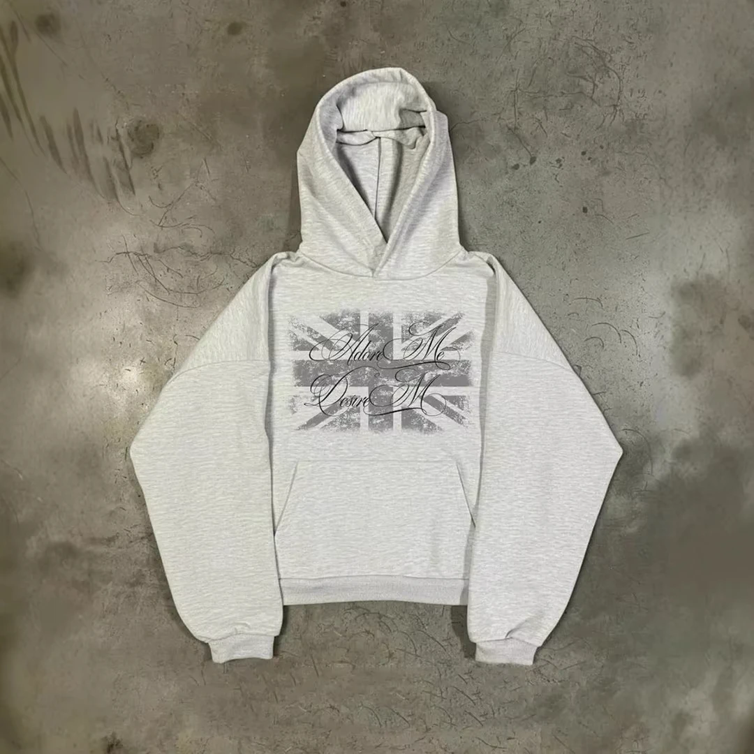Herren Damen Retro Streetwear Grafik-Hoodie Oversized Pullover Geometrisches Muster Langarm Freizeit-Oberteil in Verschiedenen Farben Erhältlich – Detail 2