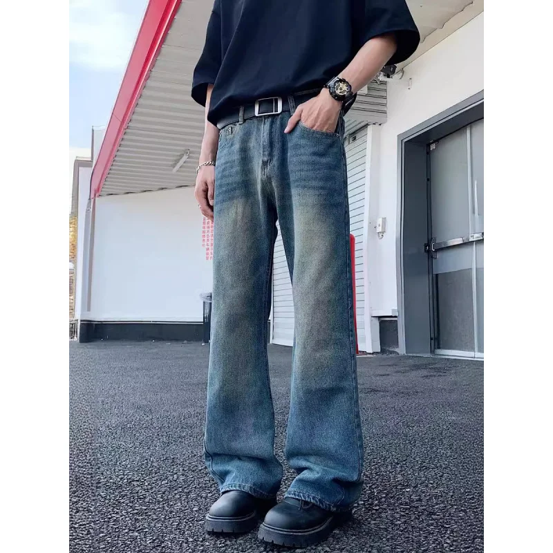 Men's Jeans/Men's jeansTrendy Simple Spring New American Trendy Straight Loose Casual Trousers