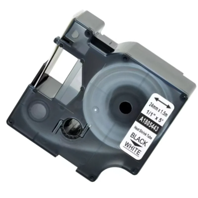 Для Dymo RHINO Label Maker термоусадочные трубки, 5 шт., 24 мм, черная на белом термоусадочной трубке, лента-A77G