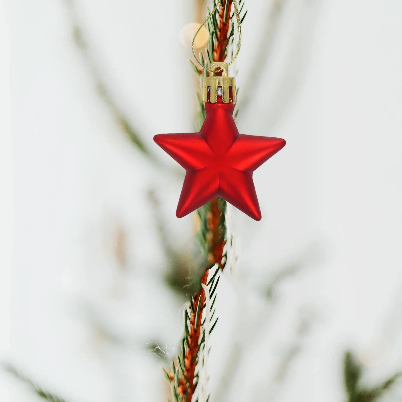 

12pcs Christmas Star Hanging Decor Xmas Tree Ornament Plastic Pendant For Party Home Garden Decoration Xmas Supplies
