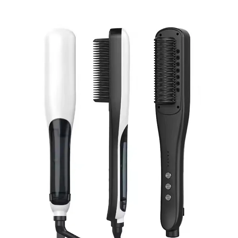 Professional Salon  Home Steampods Nano Spray Hair Straightener Hot Steam Hair Straightening Comb Curling & Straight Hair Styler - Image 3