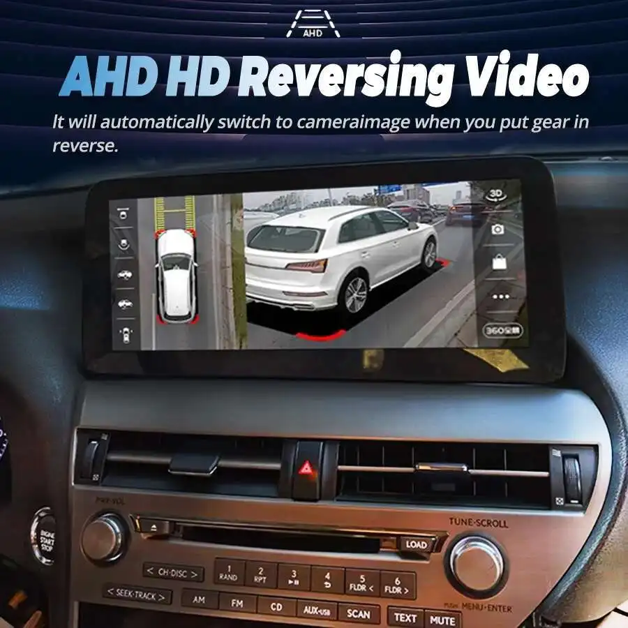 12.3 "سيارة الوسائط المتعددة مشغل فيديو CarPlay رئيس وحدة لكزس RX450h 2012 RX RX270 RX350 2016-2019 256GB نظام تحديد المواقع أندرويد 14 شاشة