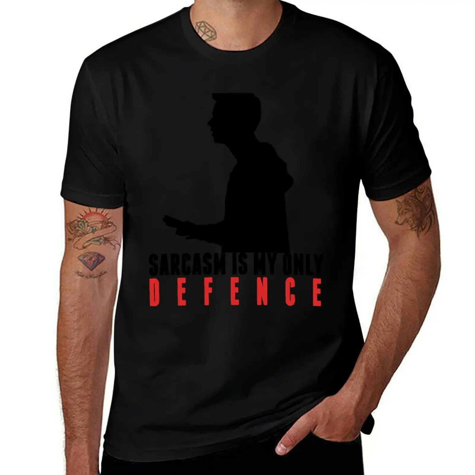 Stiles Stilinski - Sarcasm is my only defence T-Shirt Soft Stretch Short Sleeve Top T-Shirt
