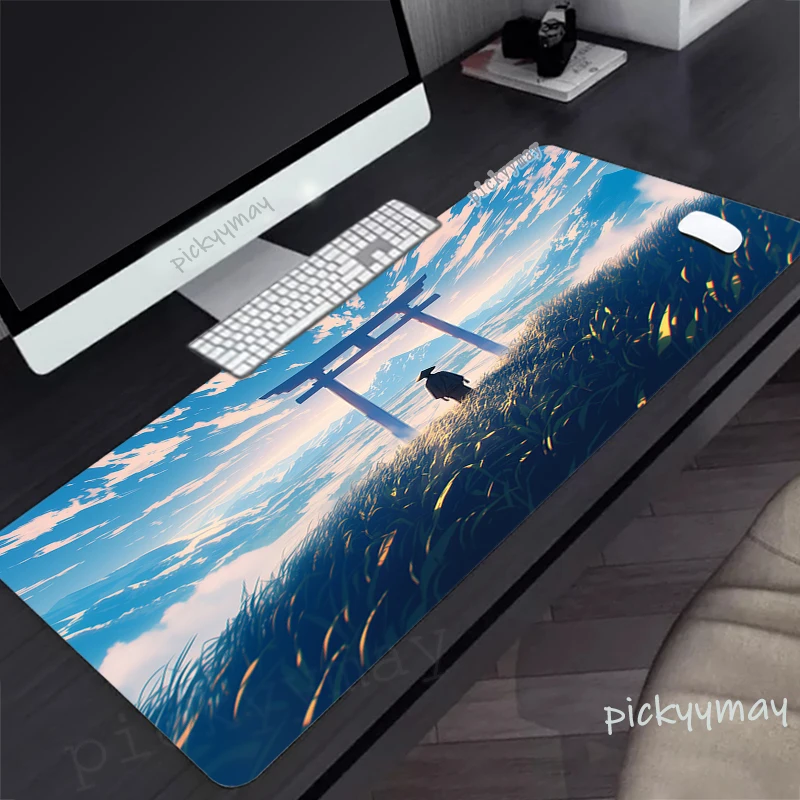 

Anime Cloud Landscap Large Mouse Mat Gaming Mousepad Big Gamer Mousepads 90x40cm Rubber Keyboard Mats Desk Pad PC Mouse Pads