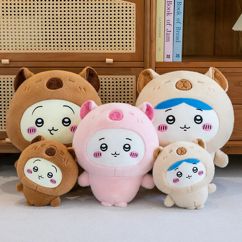 

25-45cm Kawaii Usagi Hachiware Cos Capybara Stuffed Plush Toy Cartoon Throw Pillow Doll Birthday Girlfriend Girl Xmas Gift