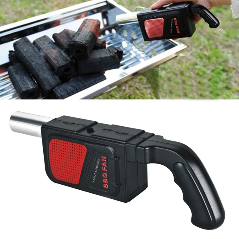 Outdoor Camping Handheld Electric Cooking BBQ Barbecue Fan Air Bellows Blower It is easy to hold with a comfortable grip cable