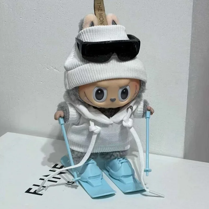 

Чистые цветные толстовки, модные милые 15/17 см Labubu 3,0, наряд Ropa для куклы Labubu, одежда для кукол, аксессуары Labubu, милые украшения